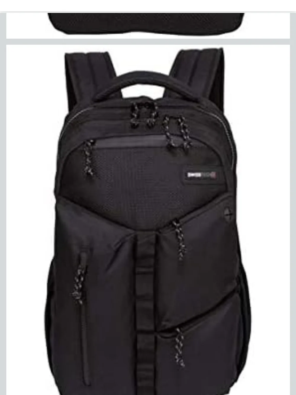 SwissTech Appenzell Backpack with Laptop and Tablet Sleeve School Backpack, Blac